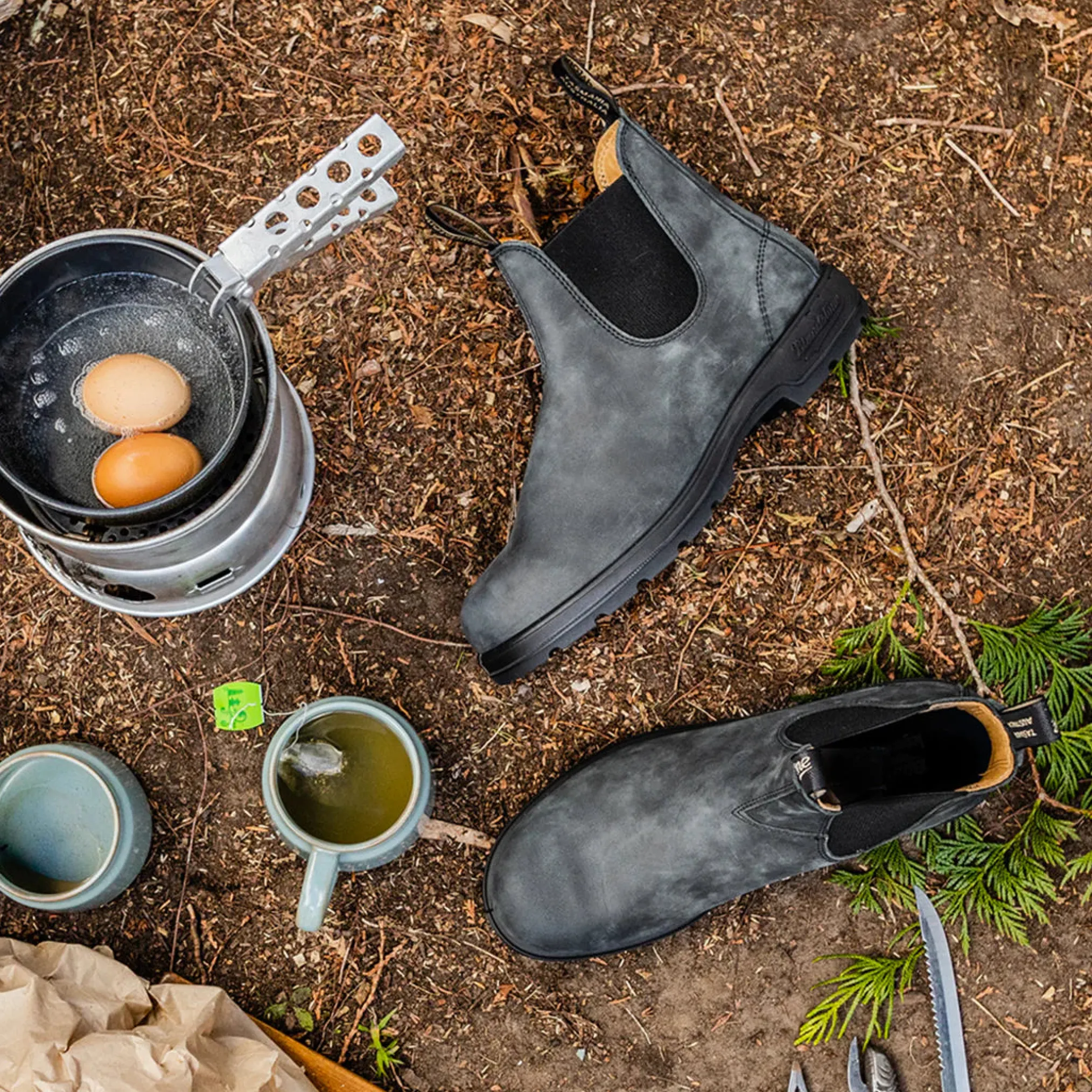 Blundstone 587 - Buty Damskie Męskie - Rustic Black - Kolor Czarny