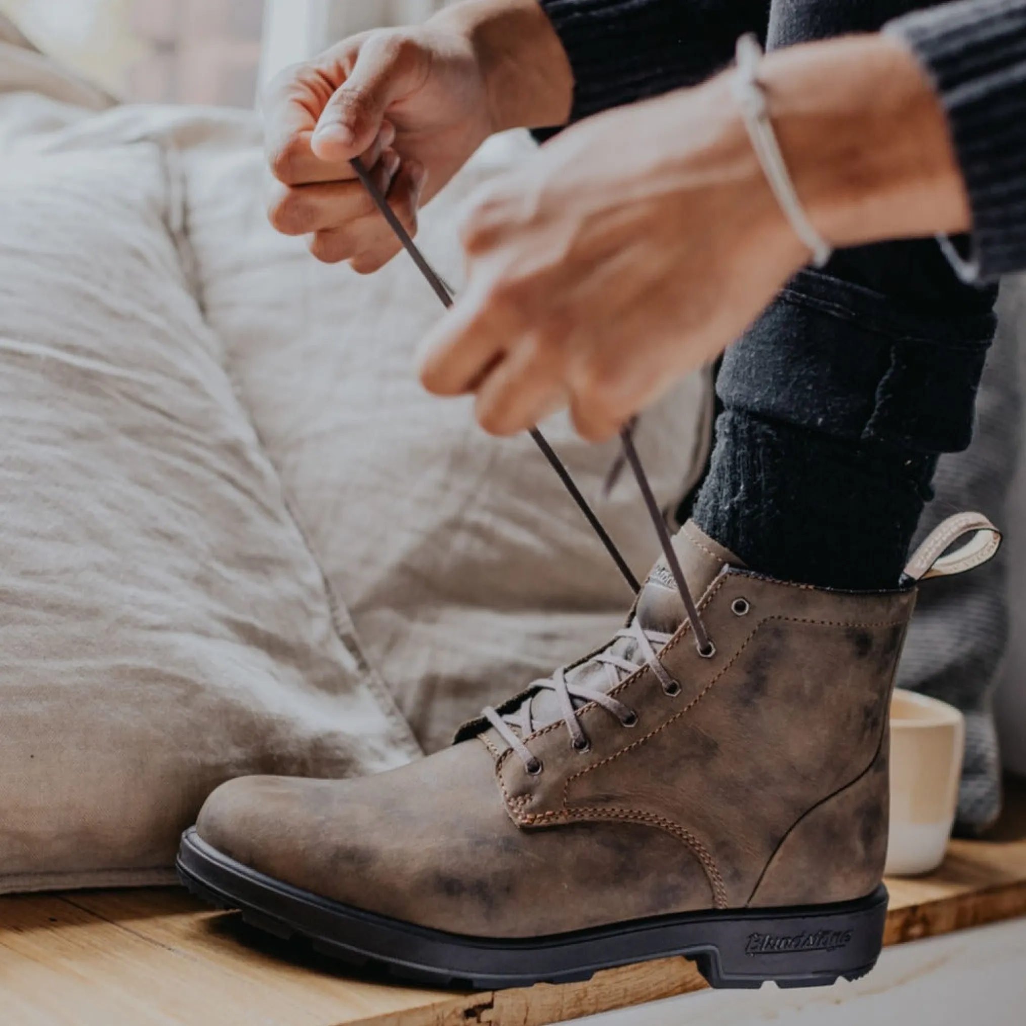 Blundstone 1930 Buty Sznurowane Damskie Męskie Rustic Brown Kolor Brąz