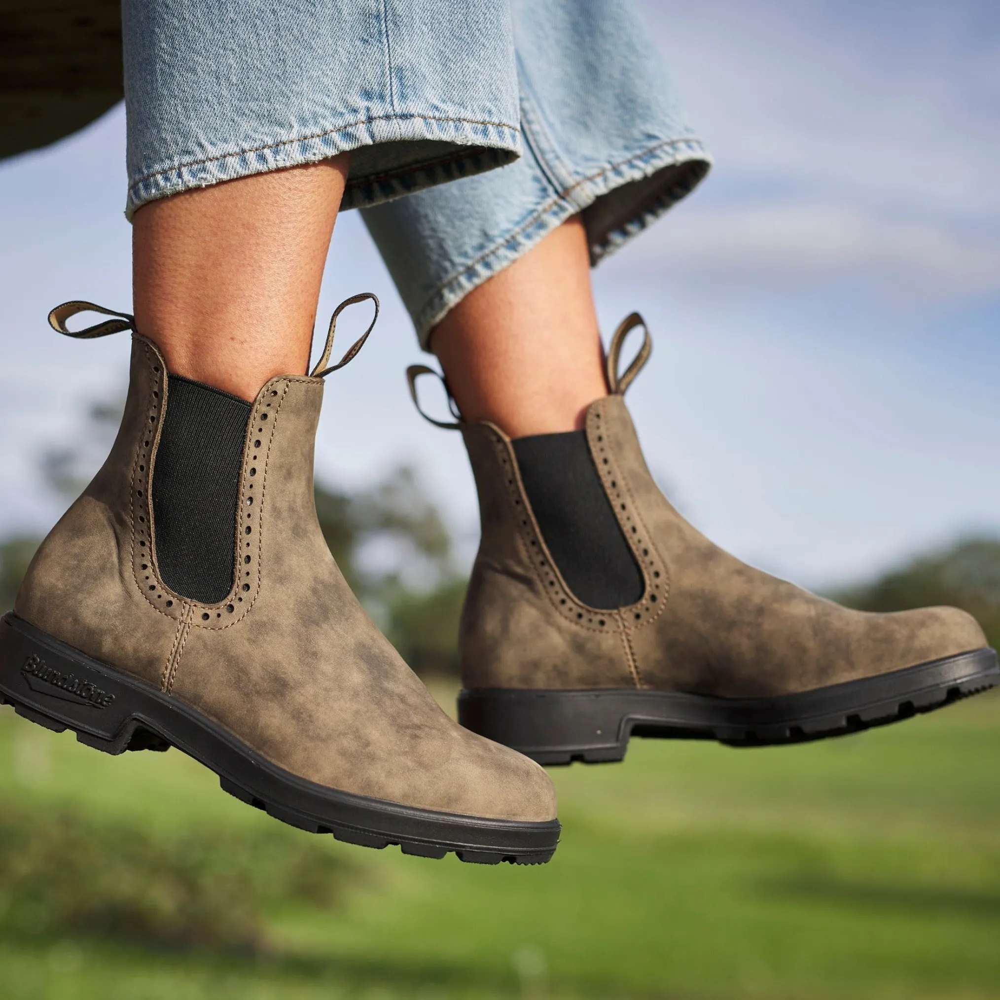 Blundstone 1351 Sztyblety Damskie Rustic Brown Kolor Brązowy