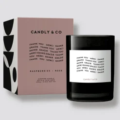 Candly & Co Świeca zapachowa No. 7 Maliny / Róża thank you merci danke
