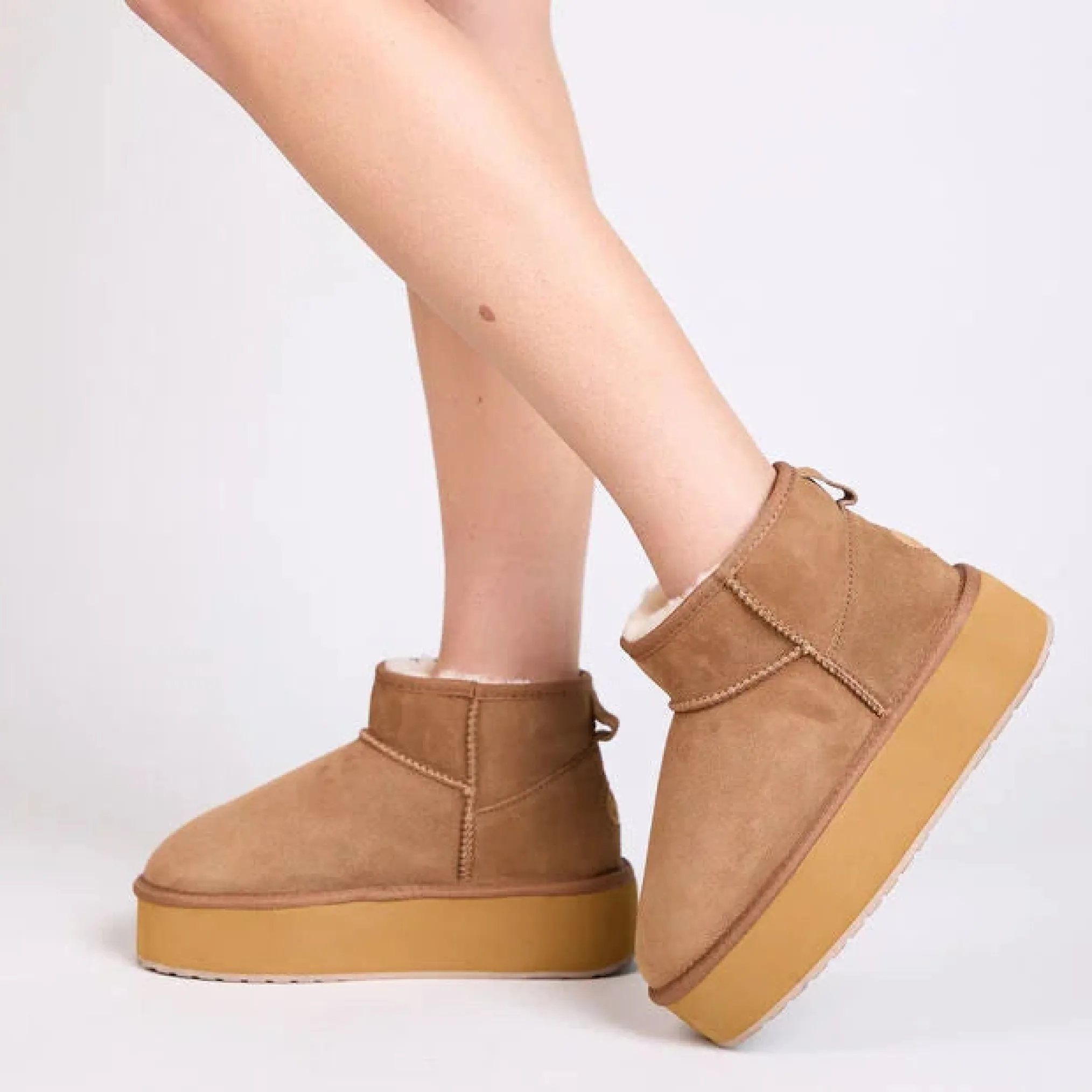 Emu Australia Buty Damskie Stinger Micro Flatform Chestnut Kolor Brązo