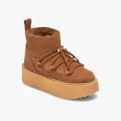 INUIKII Buty Damskie Classic Low Platform Brown