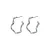 Kolczyki Maar Aalto earrings srebrne