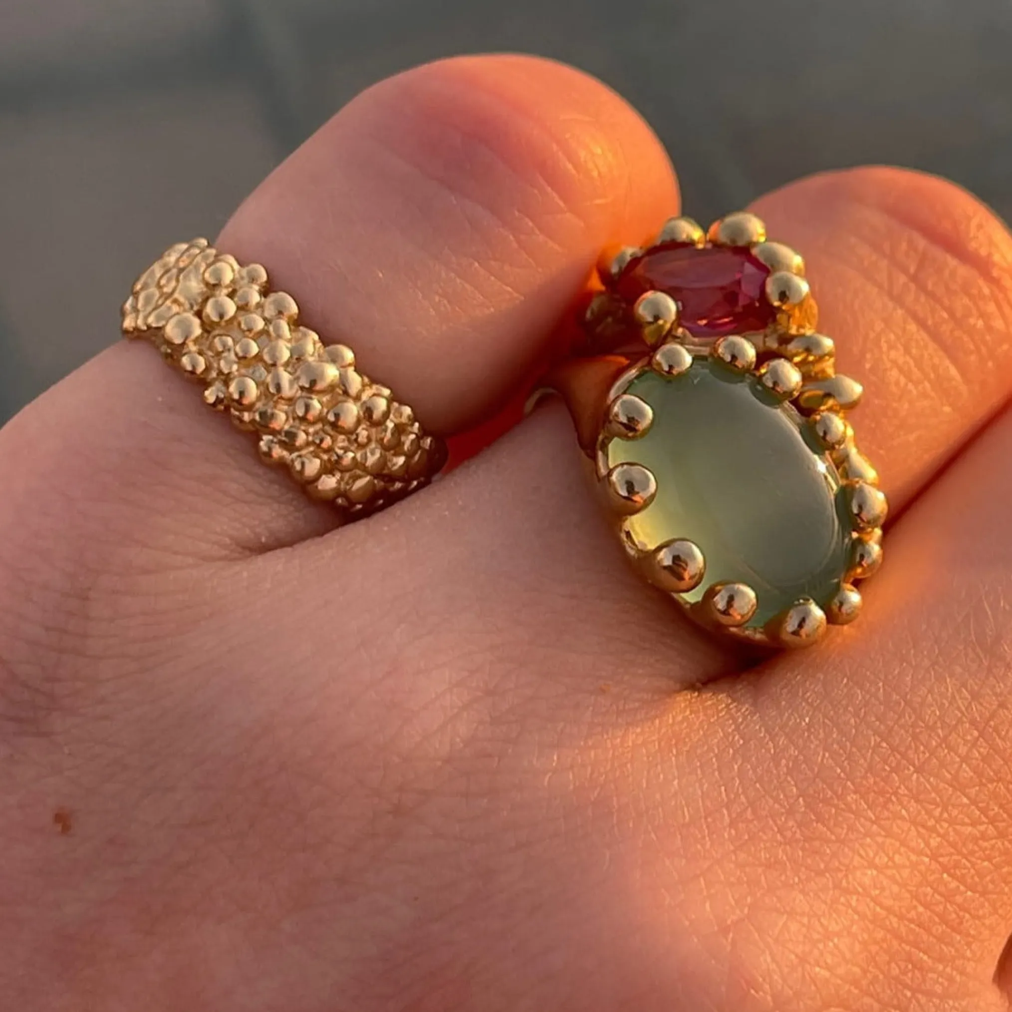 Pierścionek Maar Caviar ring gold
