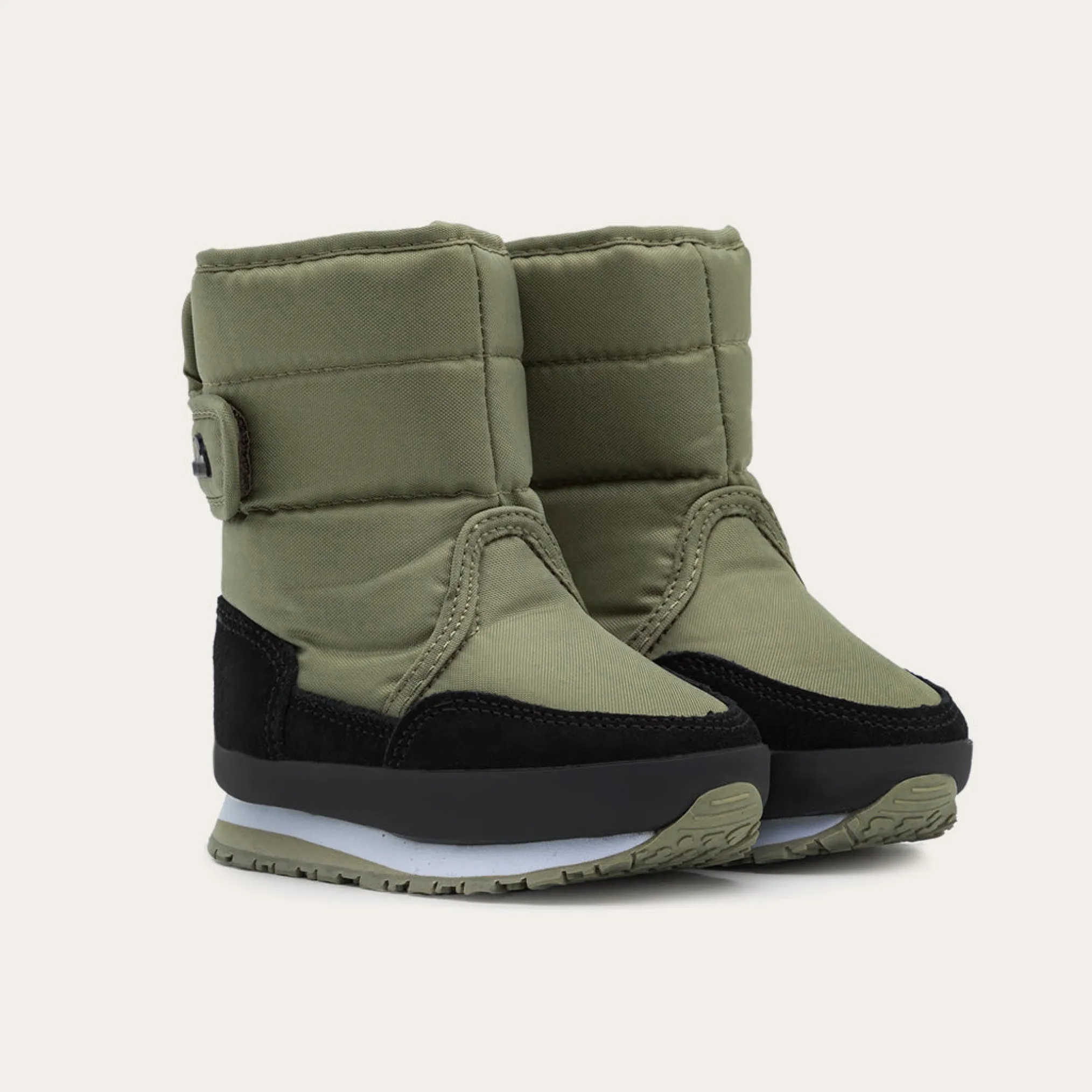 Rubber Duck - Śniegowce Dziecięce - Snow Jogger Kids - Khaki - Kolor Z