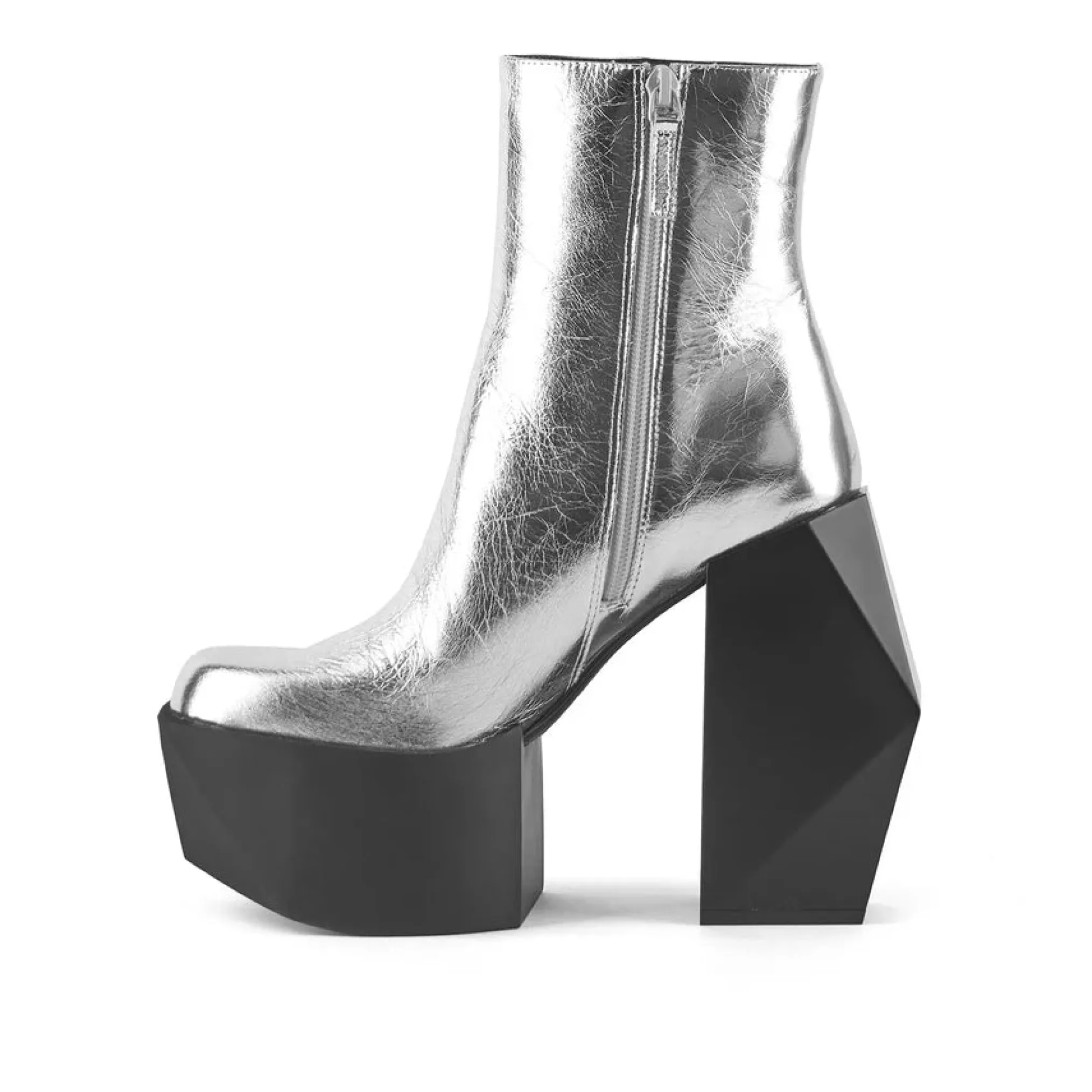United Nude Stage Boot Silver Buty na Obcasie Damskie Srebrne