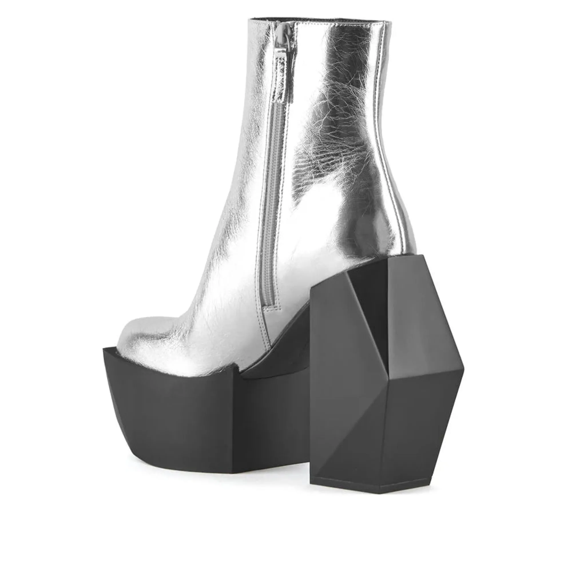 United Nude Stage Boot Silver Buty na Obcasie Damskie Srebrne