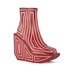 United Nude Wa Bootie Hi Cranberry Mix Buty na Obcasie Damskie Czerwon