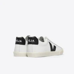 Veja Esplar Logo Sneakersy Damskie Leather Extra White Black Kolor Bia