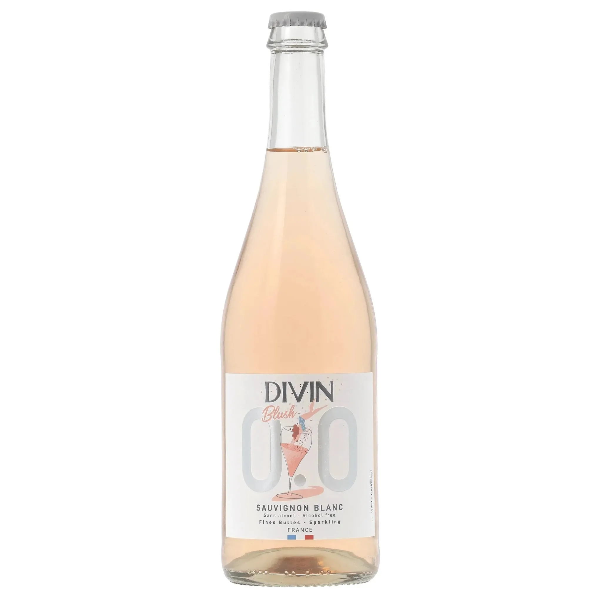 Wino bezalkoholowe Divin Sauvignon Blanc 0% Sparkling Blush Fournier